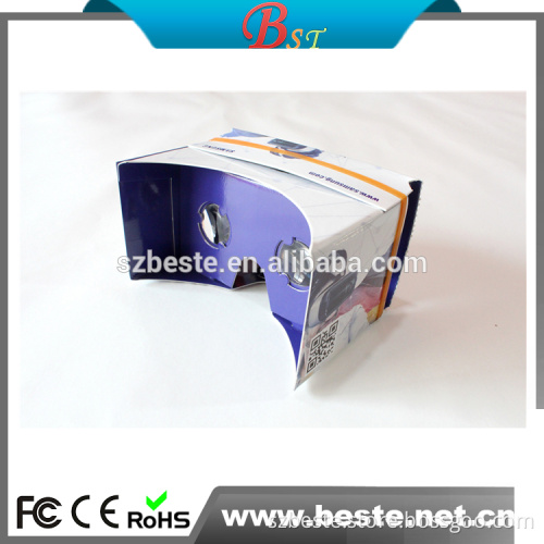 small MOQ Biconvex lens cardboard vr headset google virtual reality glasses